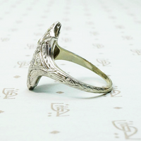 Exquisite Engraving Diamond Filigree Deco Ring