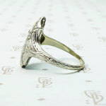 Exquisite Engraving Diamond Filigree Deco Ring