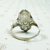 Exquisite Engraving Diamond Filigree Deco Ring