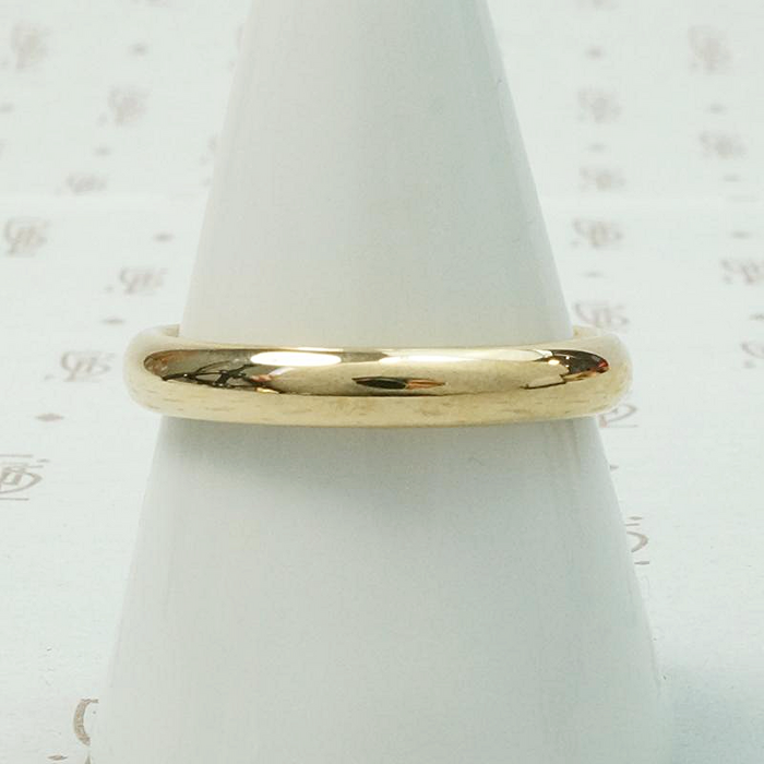 Vintage Men's Comfort Fit Gold Wedding Band