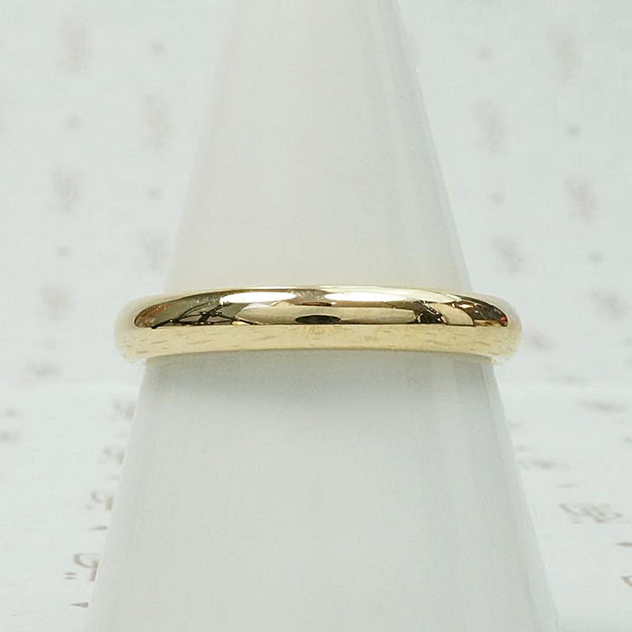 Vintage Men's Comfort Fit Gold Wedding Band