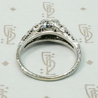 Romantic Roses Deco Diamond Engagement Ring