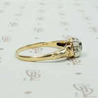 Pretty 1930s Engraved Diamond Engagement Ring