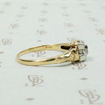 Pretty 1930s Engraved Diamond Engagement Ring