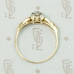 Pretty 1930s Engraved Diamond Engagement Ring