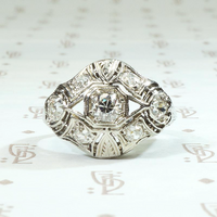 Extraordinary Edwardian/Deco Diamond Ring
