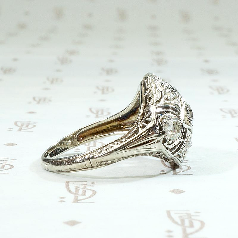 Extraordinary Edwardian/Deco Diamond Ring