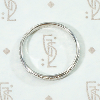 Platinum Wedding Band Engraved with Flowers
