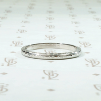Mellow Geometric Design White Gold Band