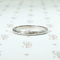 Mellow Geometric Design White Gold Band