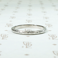 Mellow Geometric Design White Gold Band