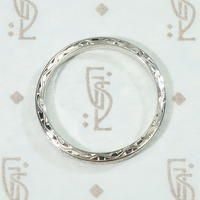 Mellow Geometric Design White Gold Band