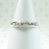 Platinum & Diamond Wedding Band with Milgrain