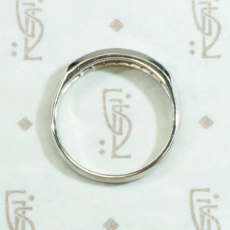 Platinum & Diamond Wedding Band with Milgrain