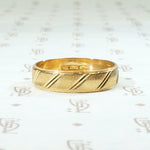 Swanky Engraved Russian Band in 18k Gold
