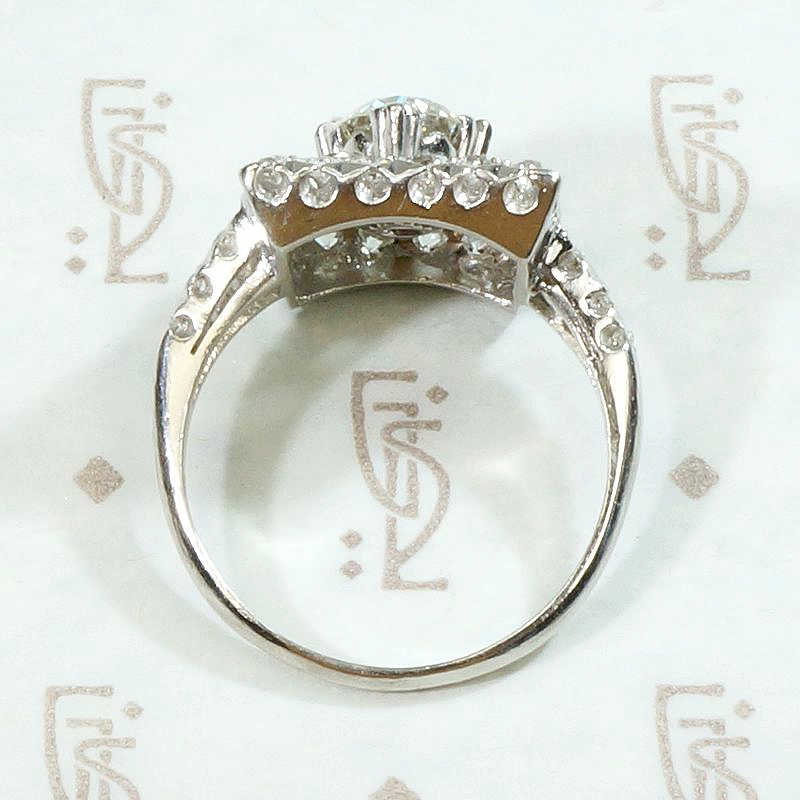 Light & Lacy Floral Square Diamond Ring