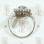 Light & Lacy Floral Square Diamond Ring
