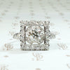 Light & Lacy Floral Square Diamond Ring