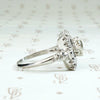 Light & Lacy Floral Square Diamond Ring