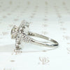 Light & Lacy Floral Square Diamond Ring