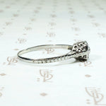 Sparkling Old European Cut Diamond Deco Solitaire