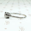 Sparkling Old European Cut Diamond Deco Solitaire