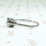 Sparkling Old European Cut Diamond Deco Solitaire