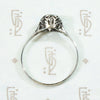 Sparkling Old European Cut Diamond Deco Solitaire