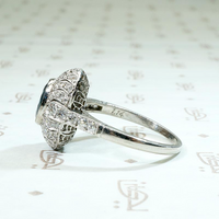 Magnificent Edwardian Aquamarine & Diamond Ring