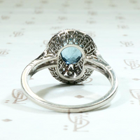 Magnificent Edwardian Aquamarine & Diamond Ring