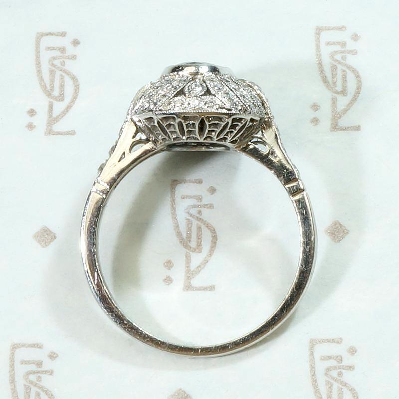Magnificent Edwardian Aquamarine & Diamond Ring