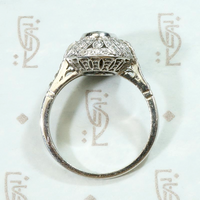 Magnificent Edwardian Aquamarine & Diamond Ring