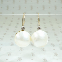 Luminous Mabé Pearl & Diamond Earrings
