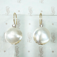 Luminous Mabé Pearl & Diamond Earrings