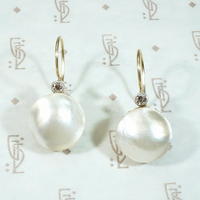Luminous Mabé Pearl & Diamond Earrings