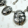Mexican Silver Egyptian Revival Scarab Necklace