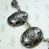 Mexican Silver Egyptian Revival Scarab Necklace
