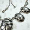 Mexican Silver Egyptian Revival Scarab Necklace