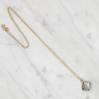 Geometric Edwardian Diamond & Sapphire Pendant