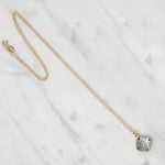 Geometric Edwardian Diamond & Sapphire Pendant