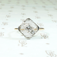 Jaunty Set Diamond Deco Conversion Ring