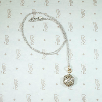 Hexagon Two Tone Diamond Set Deco Pendant