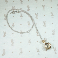 Hexagon Two Tone Diamond Set Deco Pendant