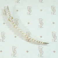 Lovely Pearl-Set Gold Crescent Pendant