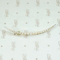 Lovely Pearl-Set Gold Crescent Pendant