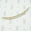 Lovely Pearl-Set Gold Crescent Pendant