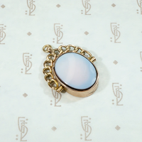 English Agate Swivel Fob in Rosy Gold
