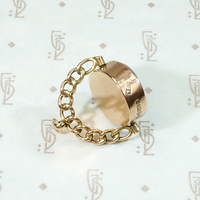 English Agate Swivel Fob in Rosy Gold