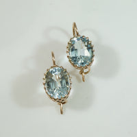 Aquamarine Drop Earrings Circa 1860