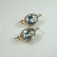 Aquamarine Drop Earrings Circa 1860